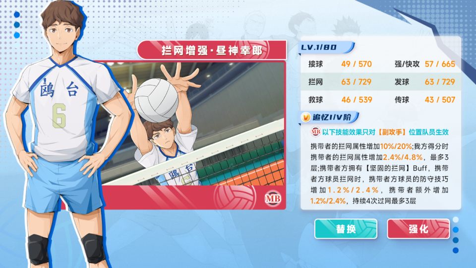 追忆的拦网, 球员简评, 也拥有克制